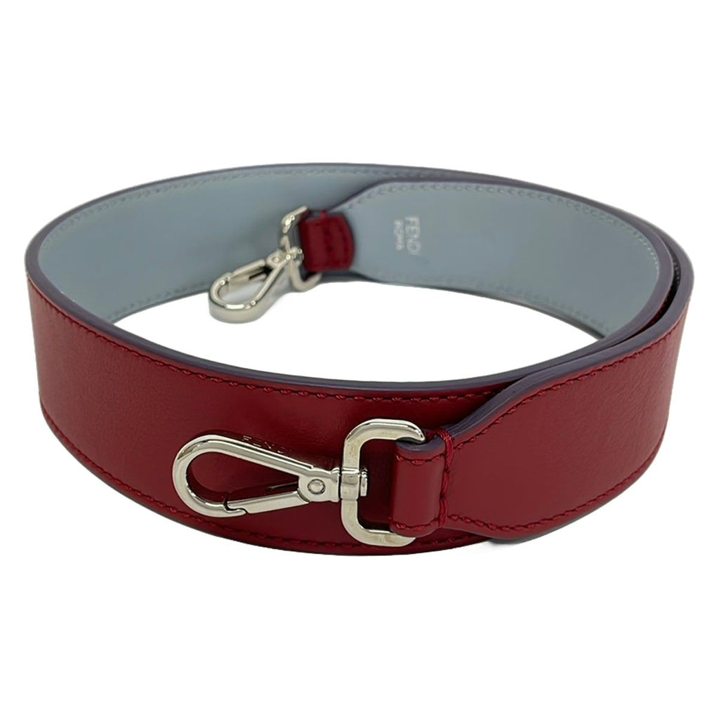Fendi Shoulder Strap Bordeaux Gray Leather