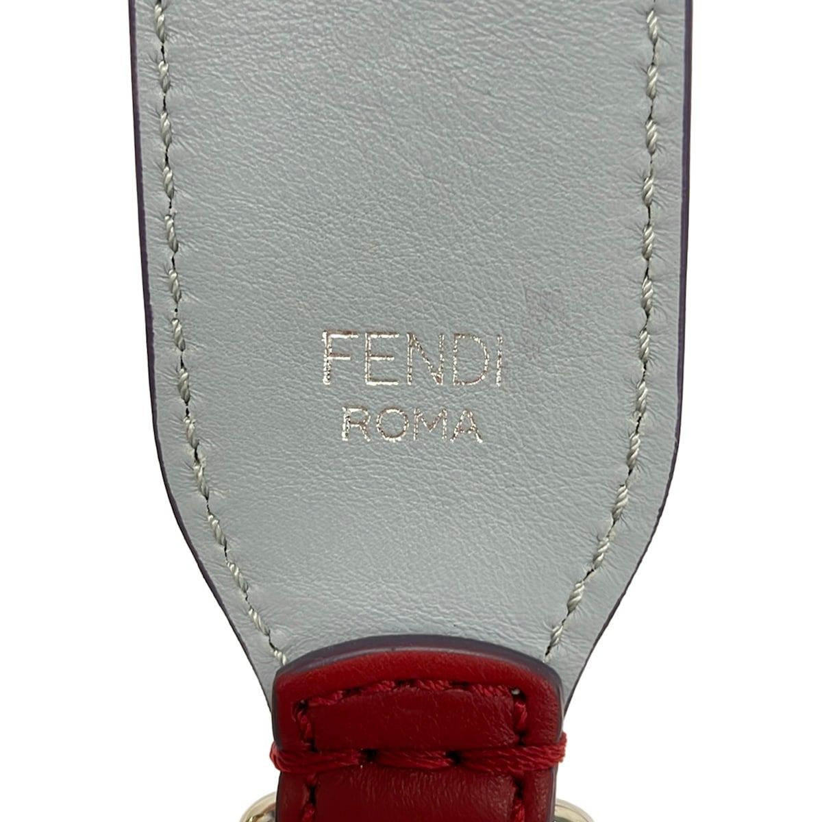 Fendi Shoulder Strap Bordeaux Gray Leather — view 3