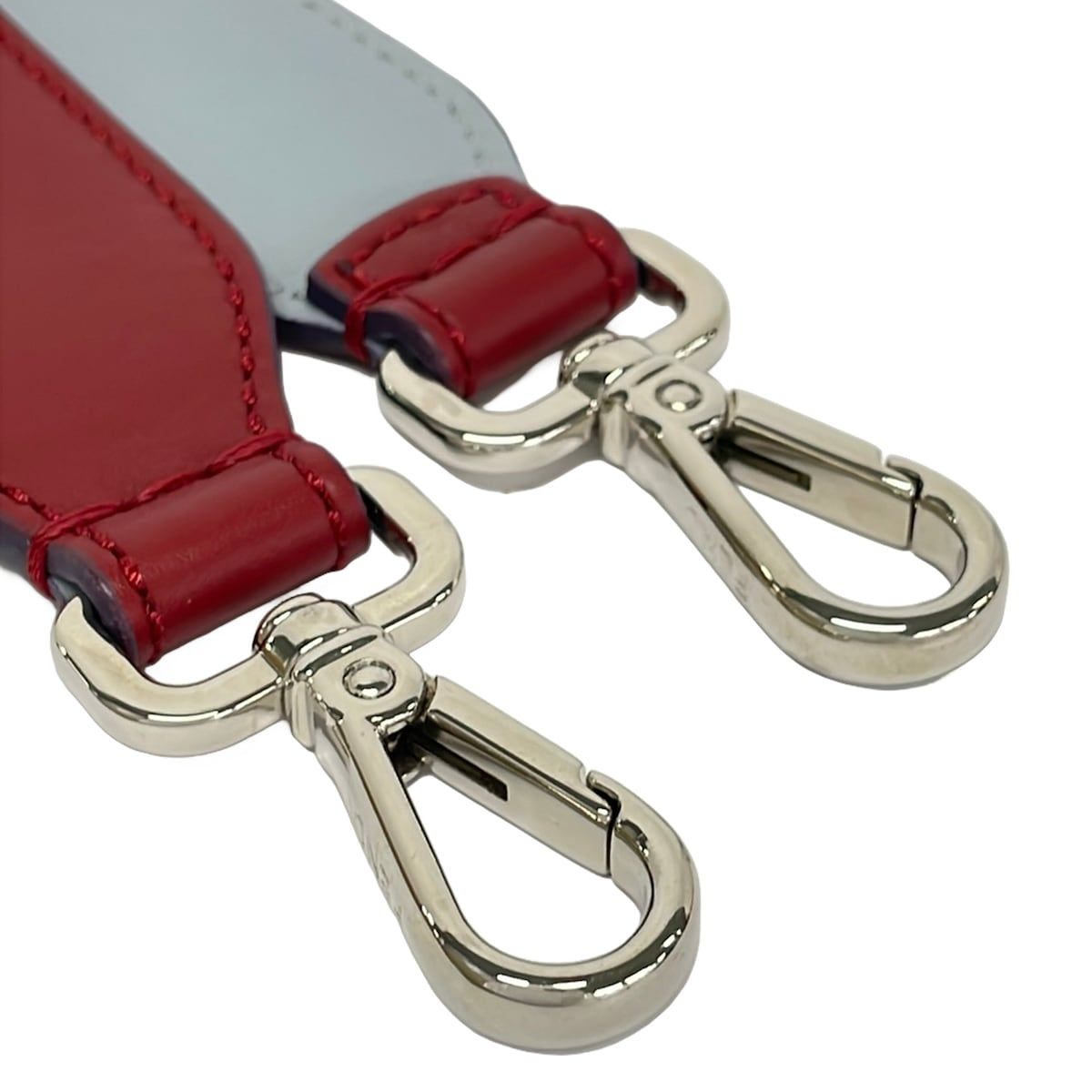 Fendi Shoulder Strap Bordeaux Gray Leather — view 4