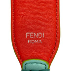 Fendi Shoulder Strap Orange Light Green Leather — view 3