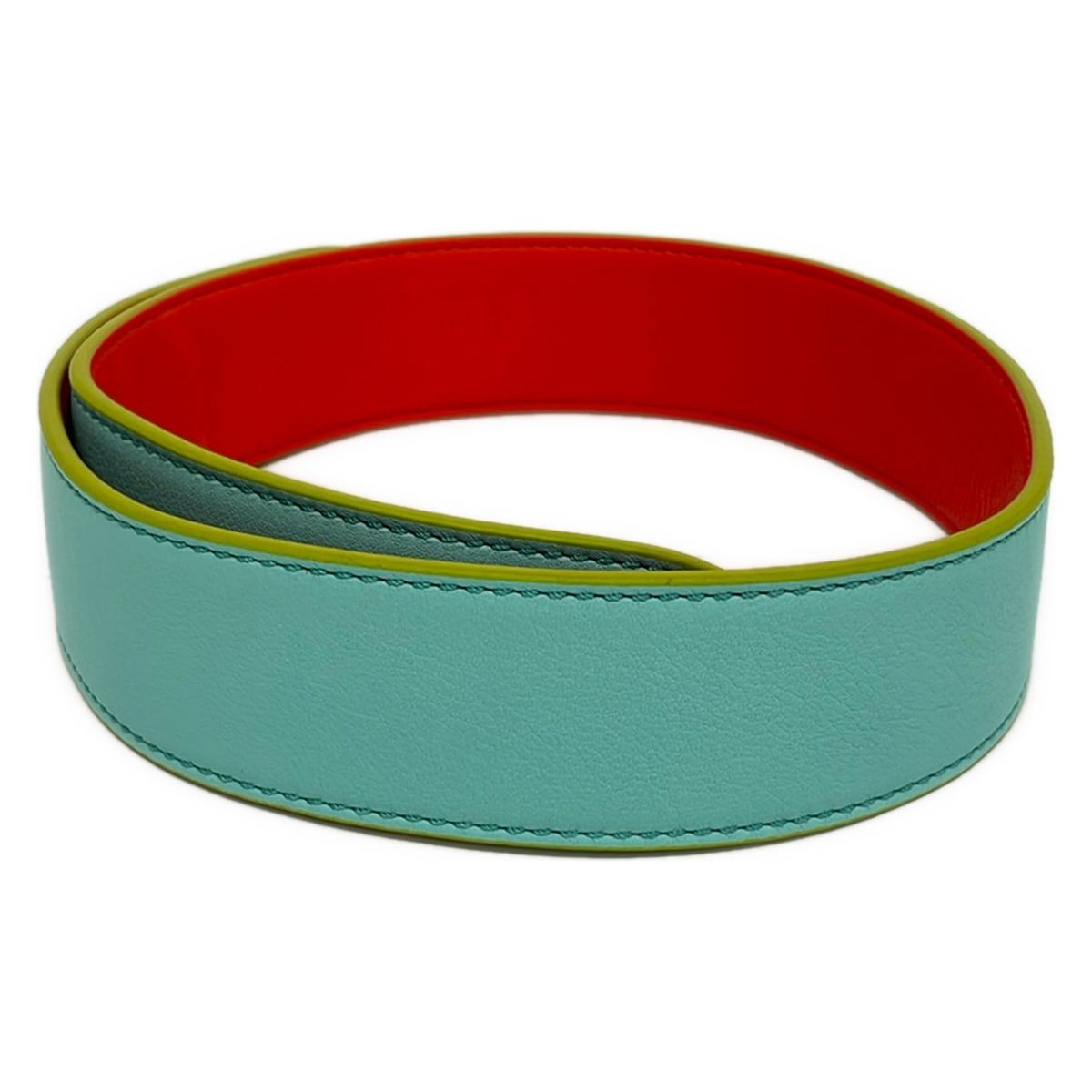 Fendi Shoulder Strap Orange Light Green Leather — view 2