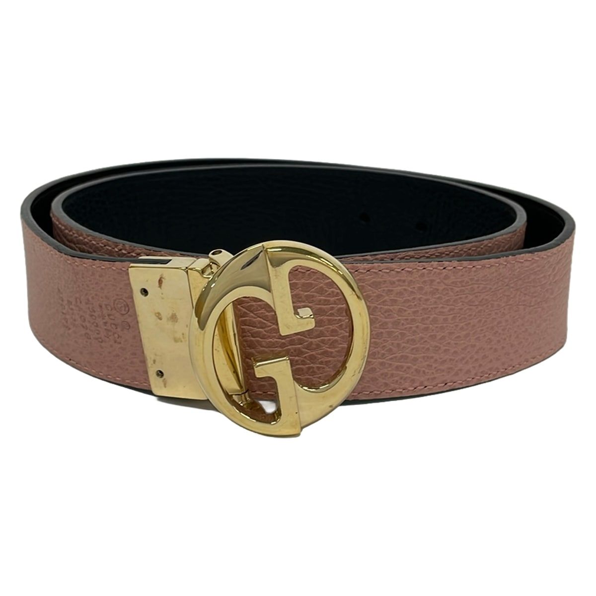 Gucci Belt 85 34 Black Pink Beige Gold Leather — view 7