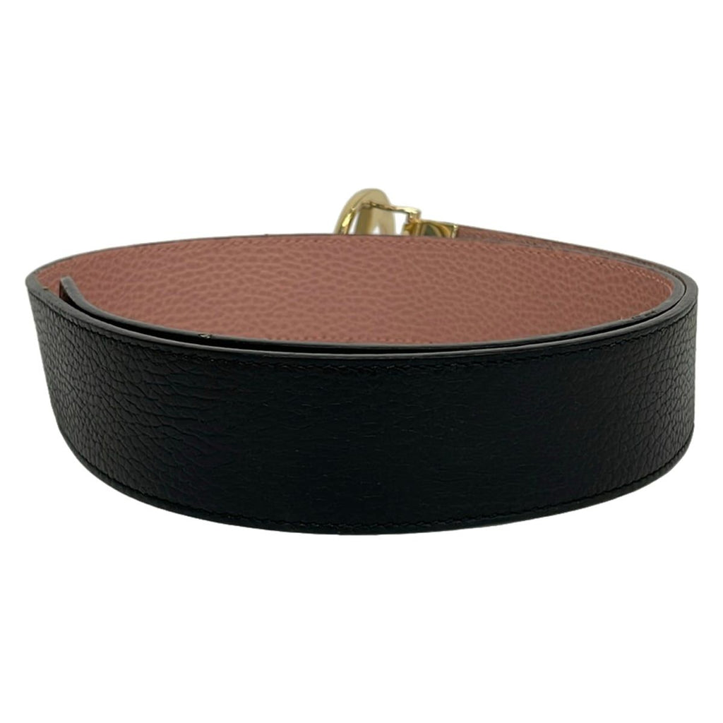 Gucci Belt 85 34 Black Pink Beige Gold Leather — view 2