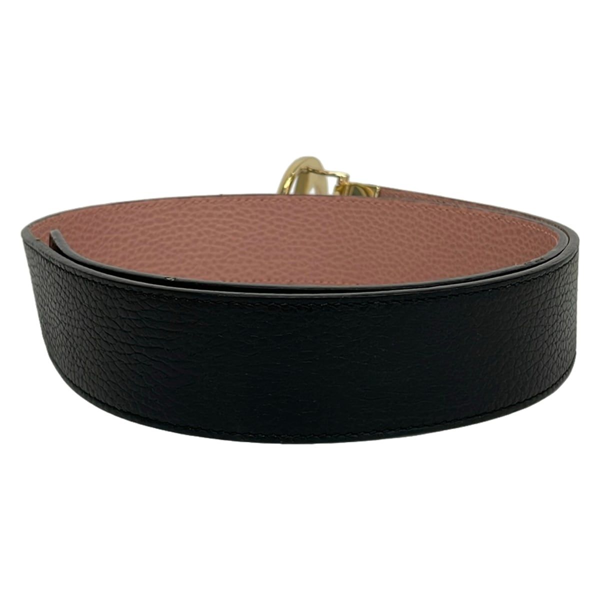 Gucci Belt 85 34 Black Pink Beige Gold Leather — view 2