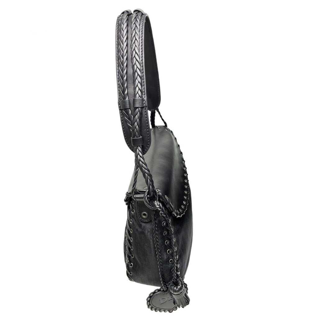 Dior Handbag Shoulder Whipstitch Leather Hobo Full Lace — view 6