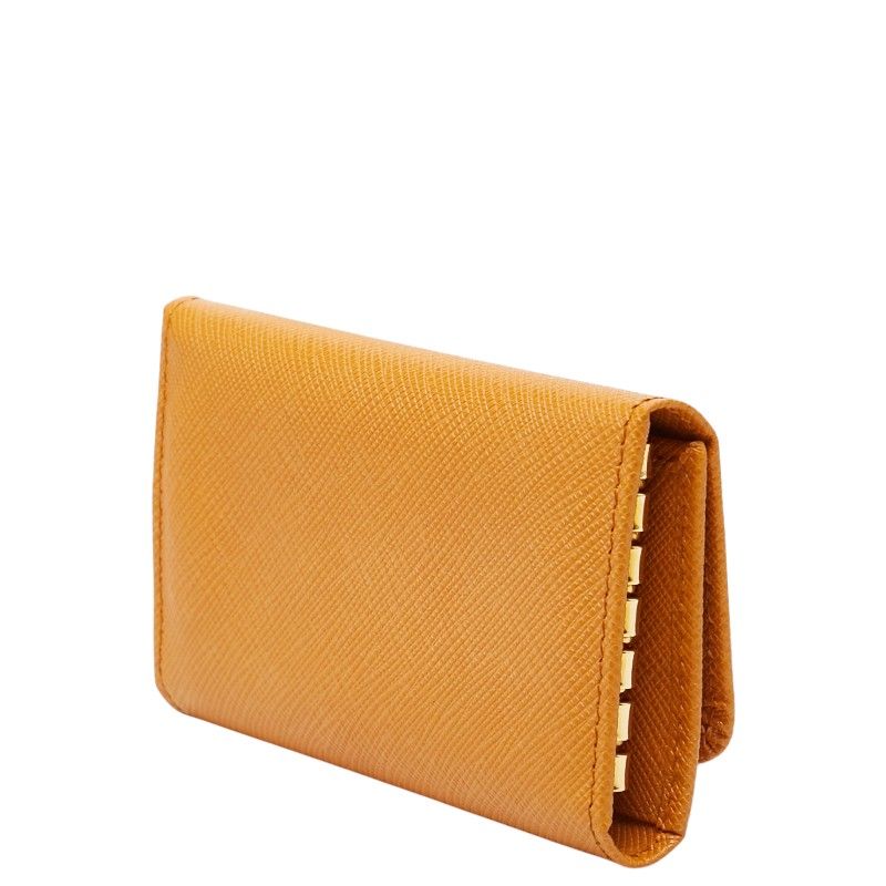 Prada Key Case Yellow Saffiano Leather Key Holder — view 2