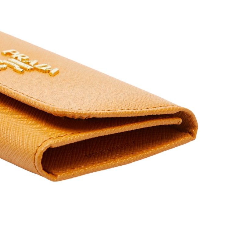Prada Key Case Yellow Saffiano Leather Key Holder — view 4