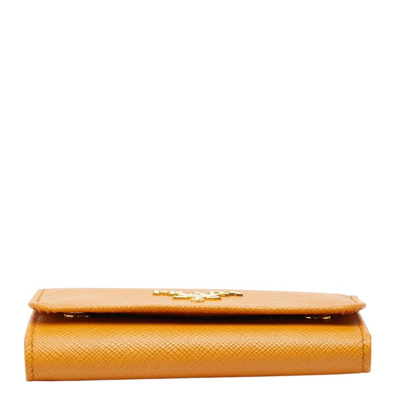 Prada Key Case Yellow Saffiano Leather Key Holder — view 3