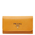 Prada Key Case Yellow Saffiano Leather Key Holder