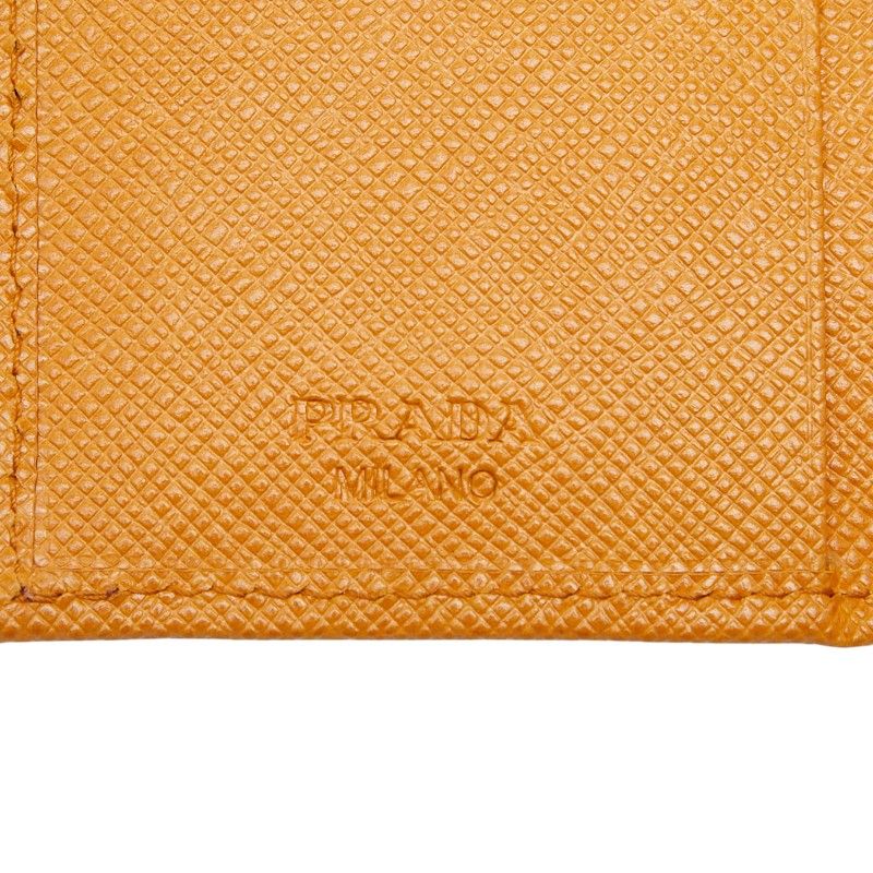 Prada Key Case Yellow Saffiano Leather Key Holder — view 7