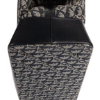 Dior Large Trotter Frame Bag Beige Navy Pattern Canvas — view 7