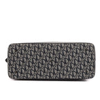Dior Large Trotter Frame Bag Beige Navy Pattern Canvas — view 6