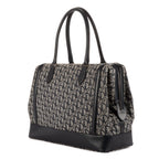 Dior Large Trotter Frame Bag Beige Navy Pattern Canvas — view 2