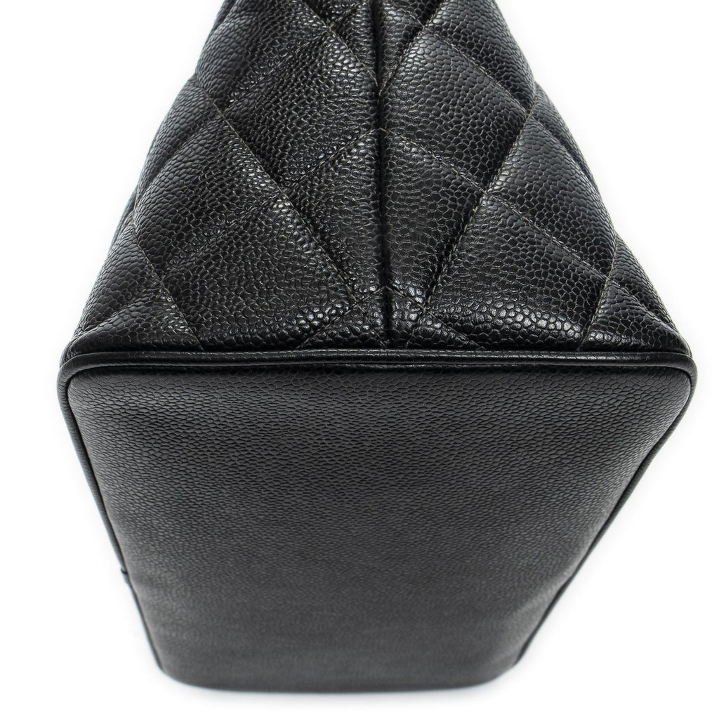 Chanel Timeless Medallion Tote Black Quilted Caviar Leather — view 7