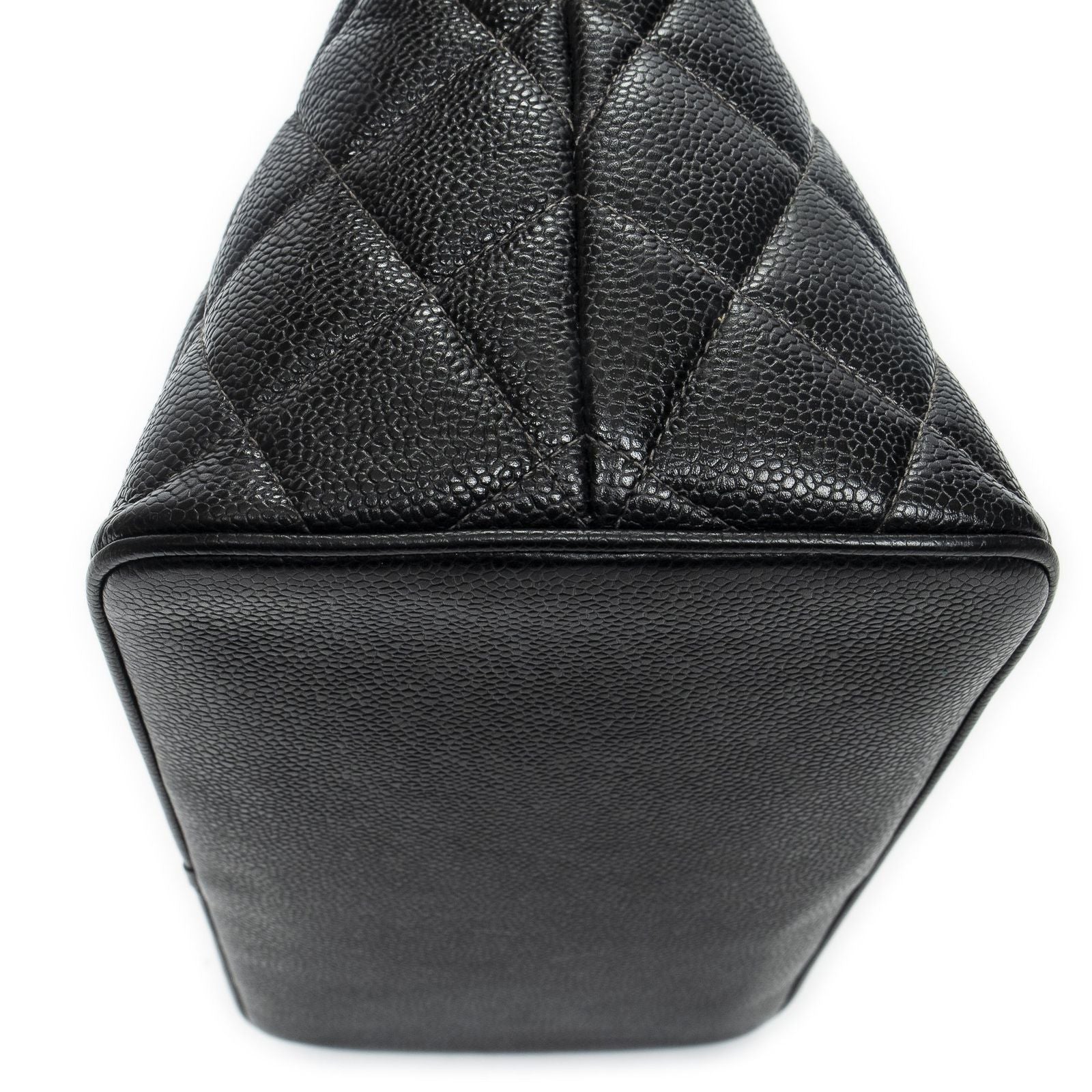 Chanel Timeless Medallion Tote Black Quilted Caviar Leather — view 7