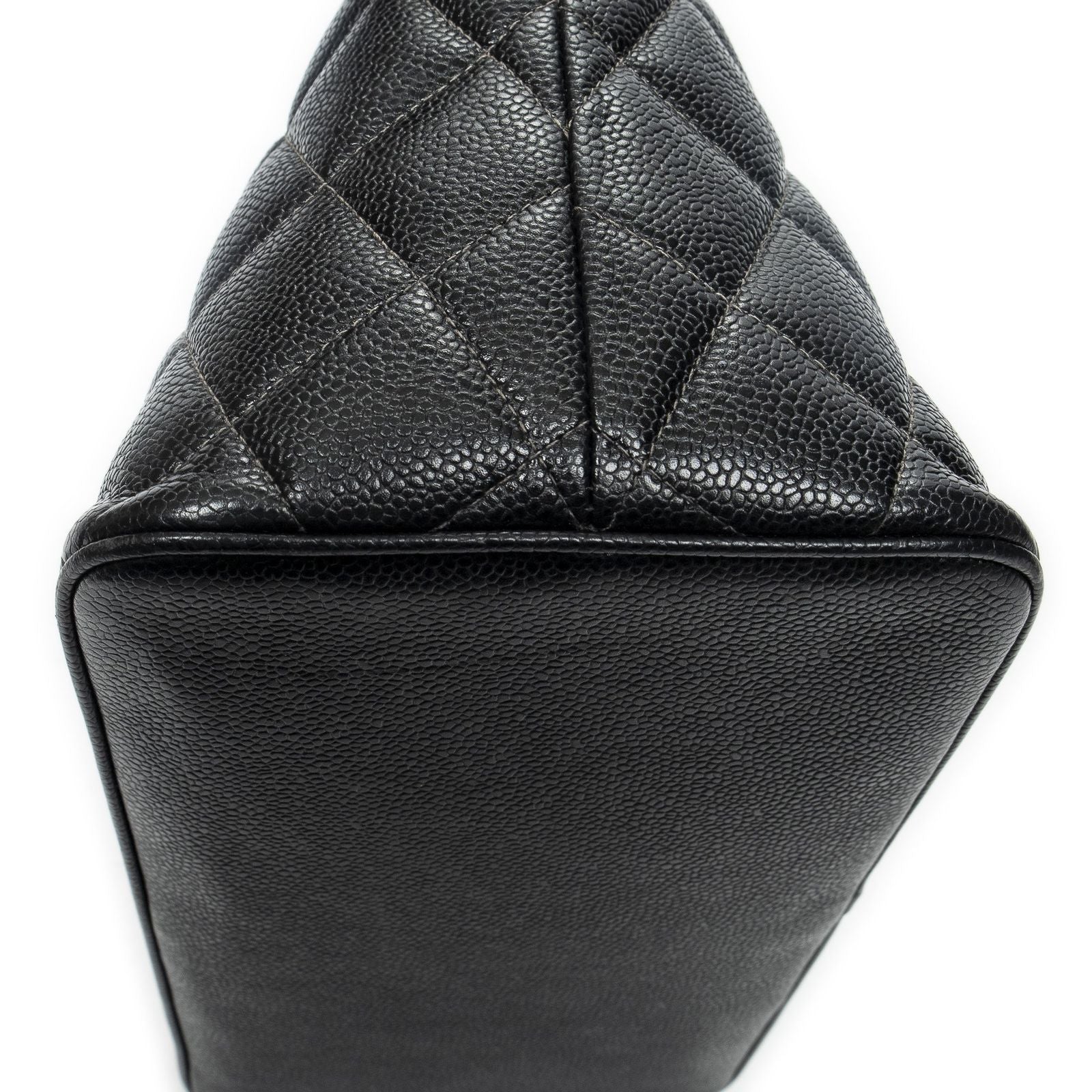 Chanel Timeless Medallion Tote Black Quilted Caviar Leather — view 8
