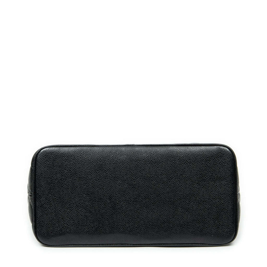 Chanel Timeless Medallion Tote Black Quilted Caviar Leather — view 6