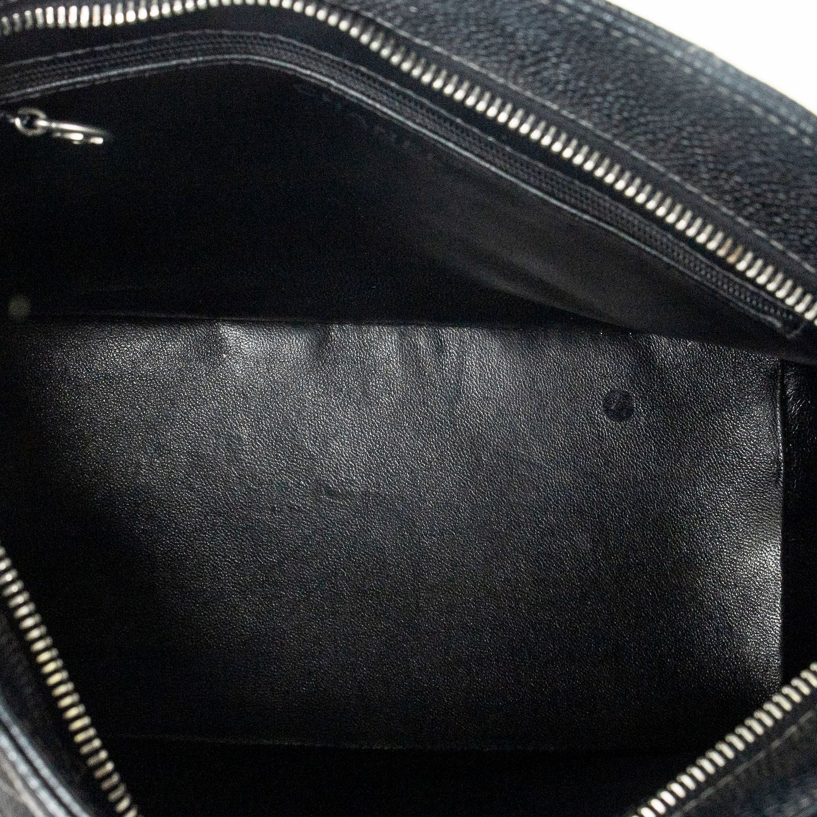Chanel Timeless Medallion Tote Black Quilted Caviar Leather — view 9