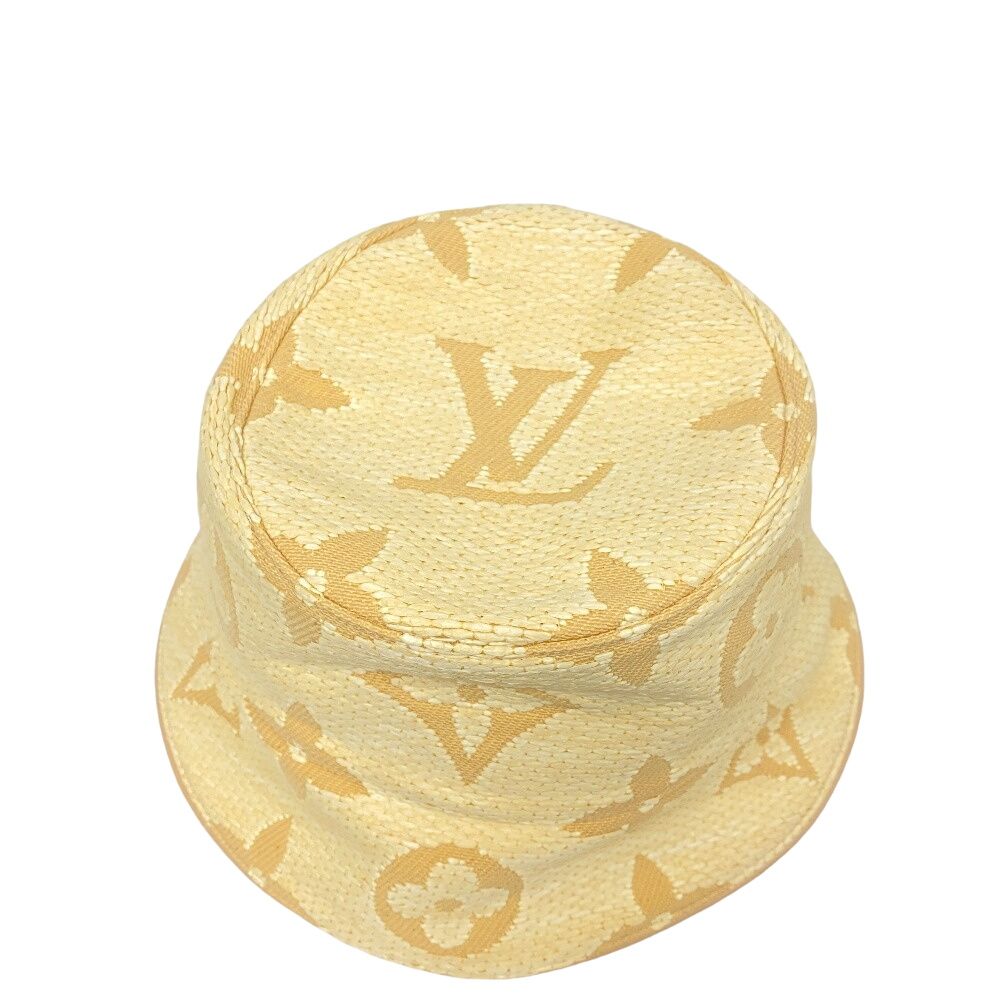 Louis Vuitton Bucket Hat Cotton Hat Beige — view 3