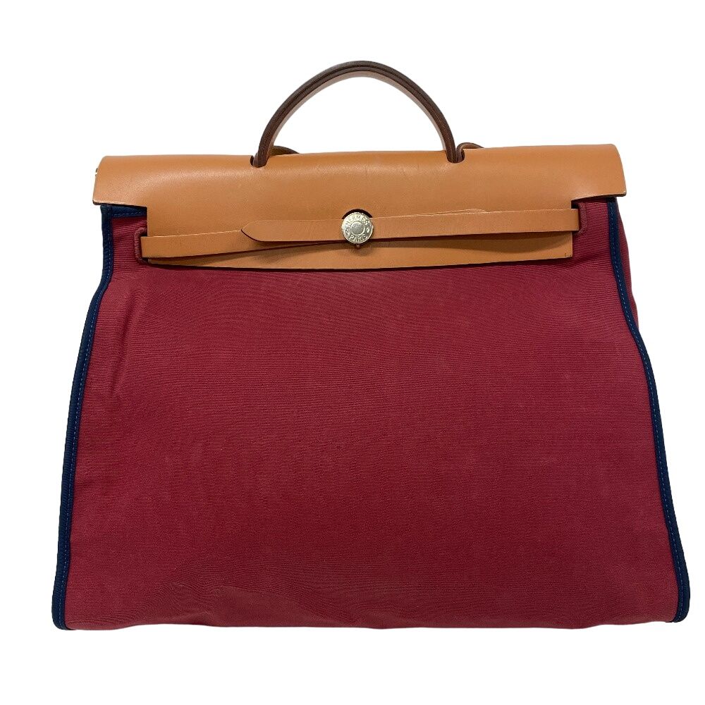 Hermes Herbag Zip 2-Way Shoulder Bag Leather Brown