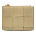Bottega Veneta Maxi Intrecciato Bifold Wallet Coin Purse Bill Green