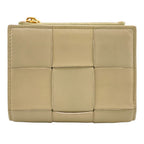 Bottega Veneta Maxi Intrecciato Bifold Wallet Coin Purse Bill Green