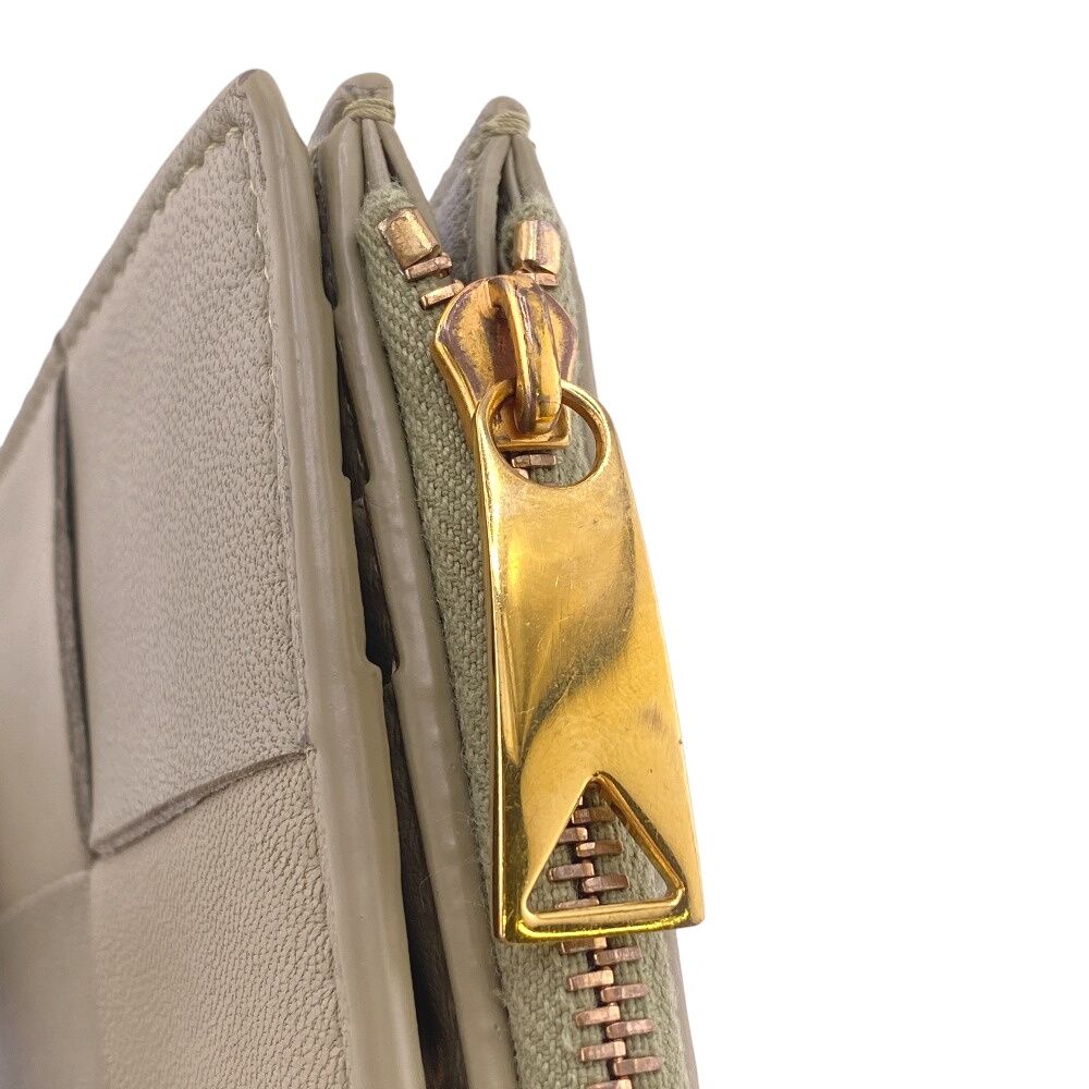 Bottega Veneta Maxi Intrecciato Bifold Wallet Coin Purse Bill Green — view 6