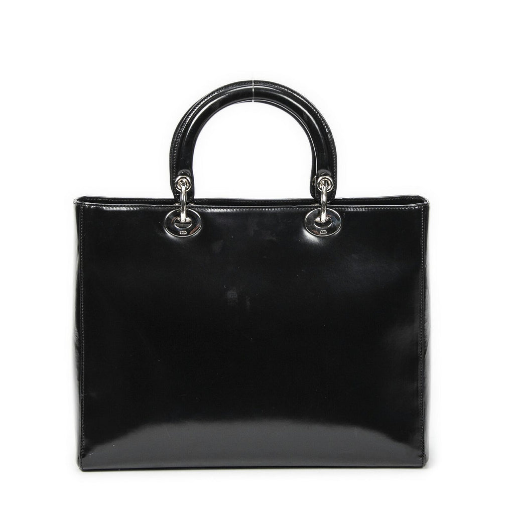 Dior Lady Dior Zip Black Smooth Leather Handbag — view 5