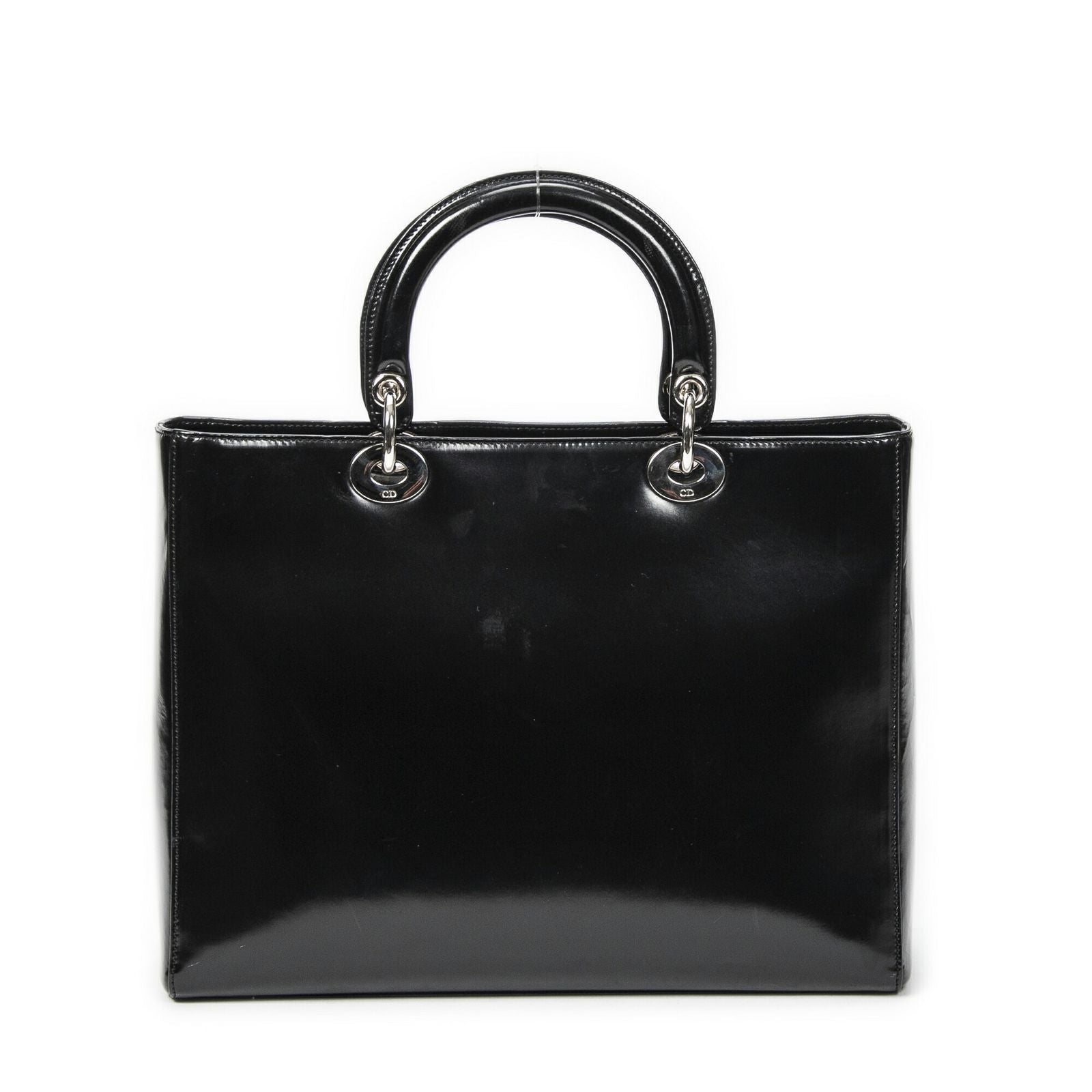 Dior Lady Dior Zip Black Smooth Leather Handbag — view 5