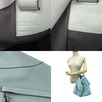Loewe Hammock Large 2-Way Leather Shoulder Bag Blue — view 8