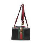 Gucci Small Sylvie Bag Black Calfskin Leather — view 5