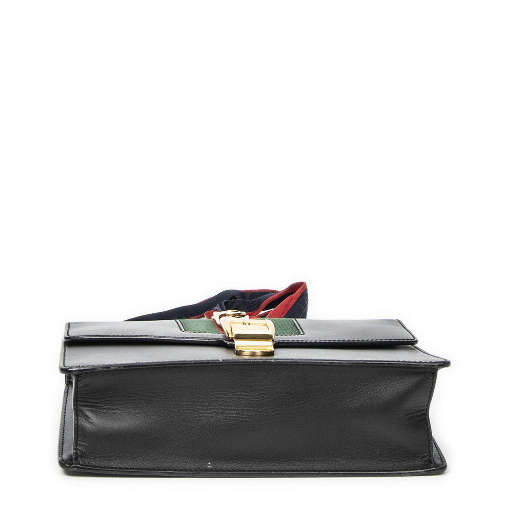 Gucci Small Sylvie Bag Black Calfskin Leather — view 6
