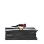 Gucci Small Sylvie Bag Black Calfskin Leather — view 6
