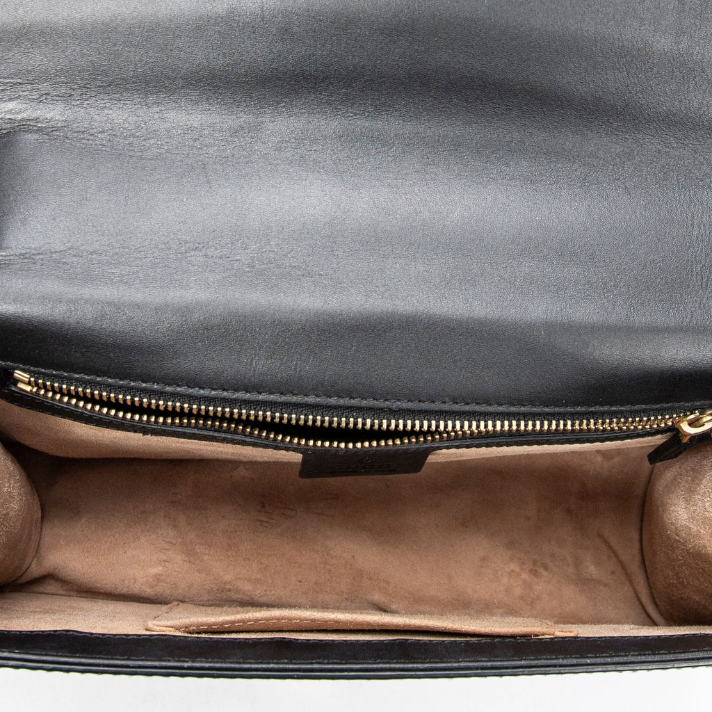 Gucci Small Sylvie Bag Black Calfskin Leather — view 9