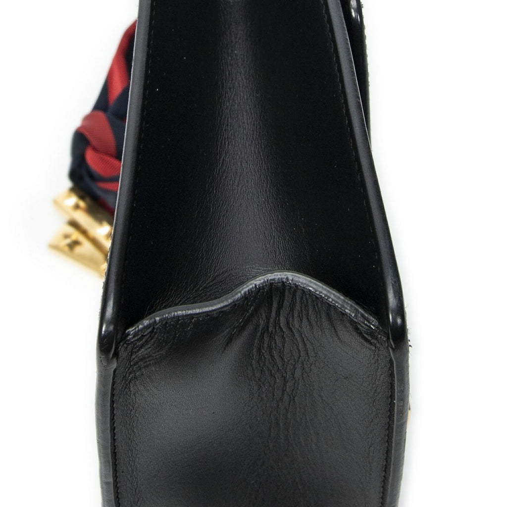 Gucci Small Sylvie Bag Black Calfskin Leather — view 7