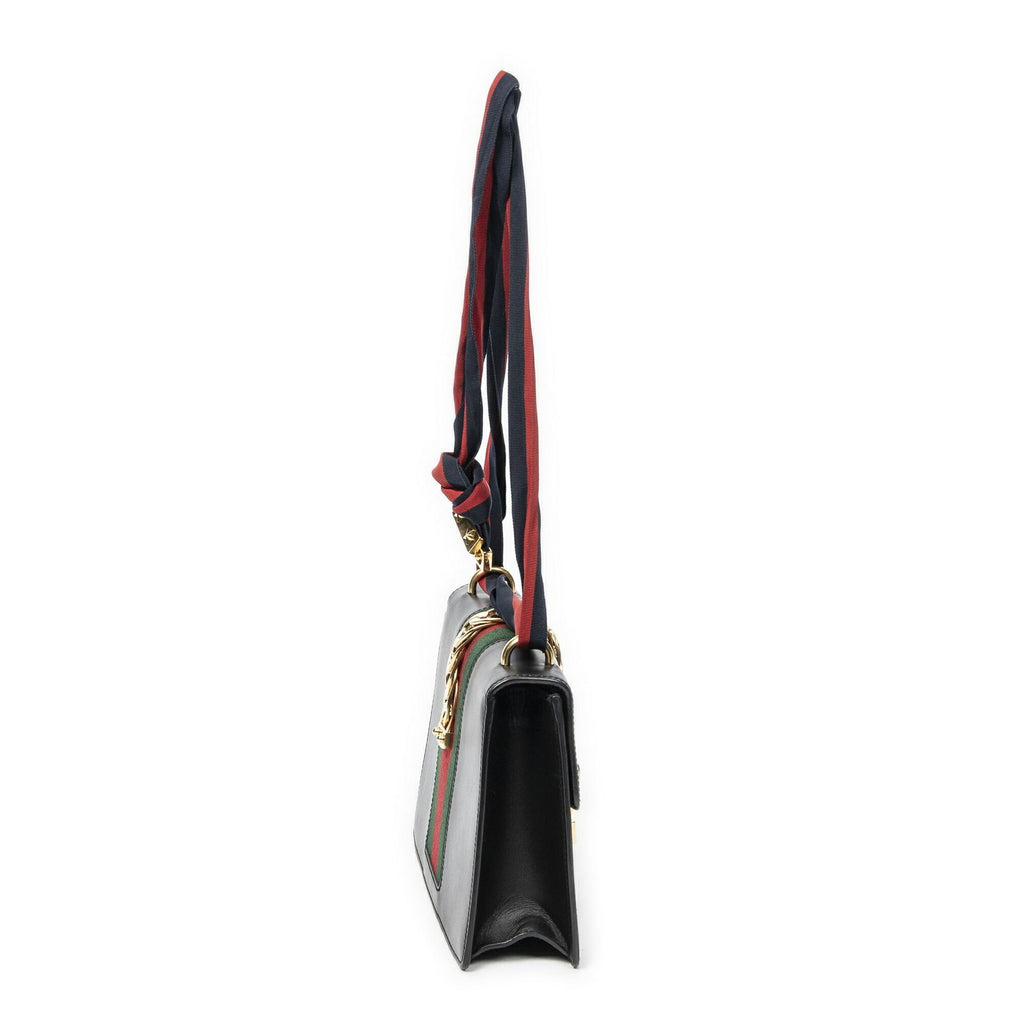 Gucci Small Sylvie Bag Black Calfskin Leather — view 4