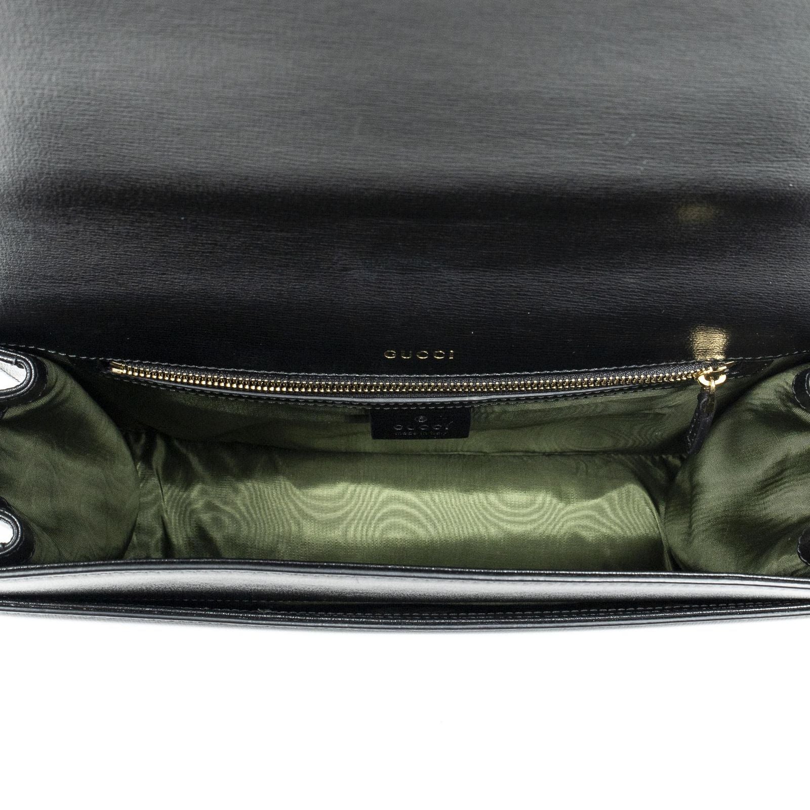 Gucci Torsion GG Sling Bag Black Studded Calfskin — view 9
