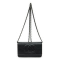 Chanel Classic Chain Wallet Black Quilted Caviar Leather