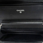 Chanel Classic Chain Wallet Black Quilted Caviar Leather — view 9