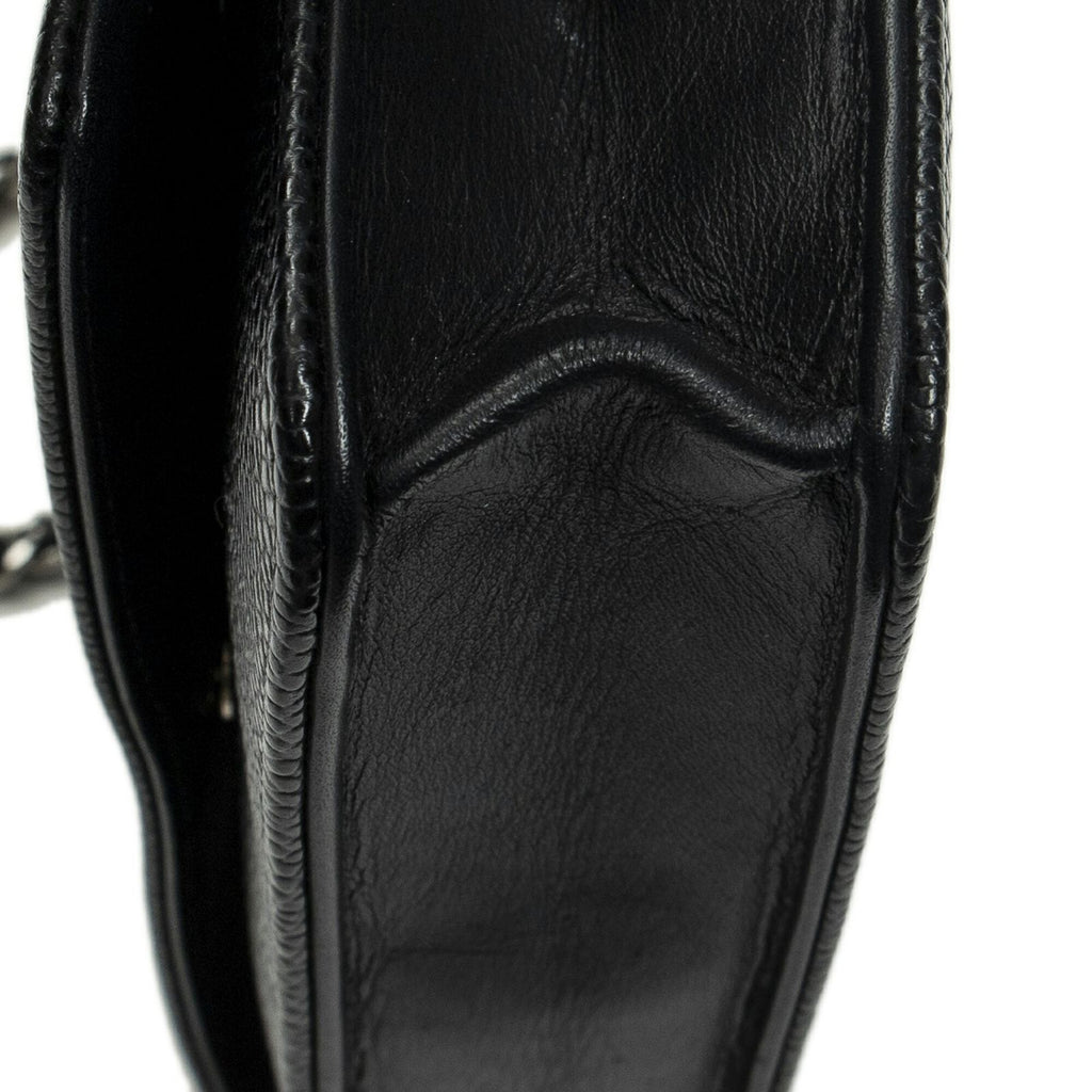 Chanel Classic Chain Wallet Black Quilted Caviar Leather — view 8
