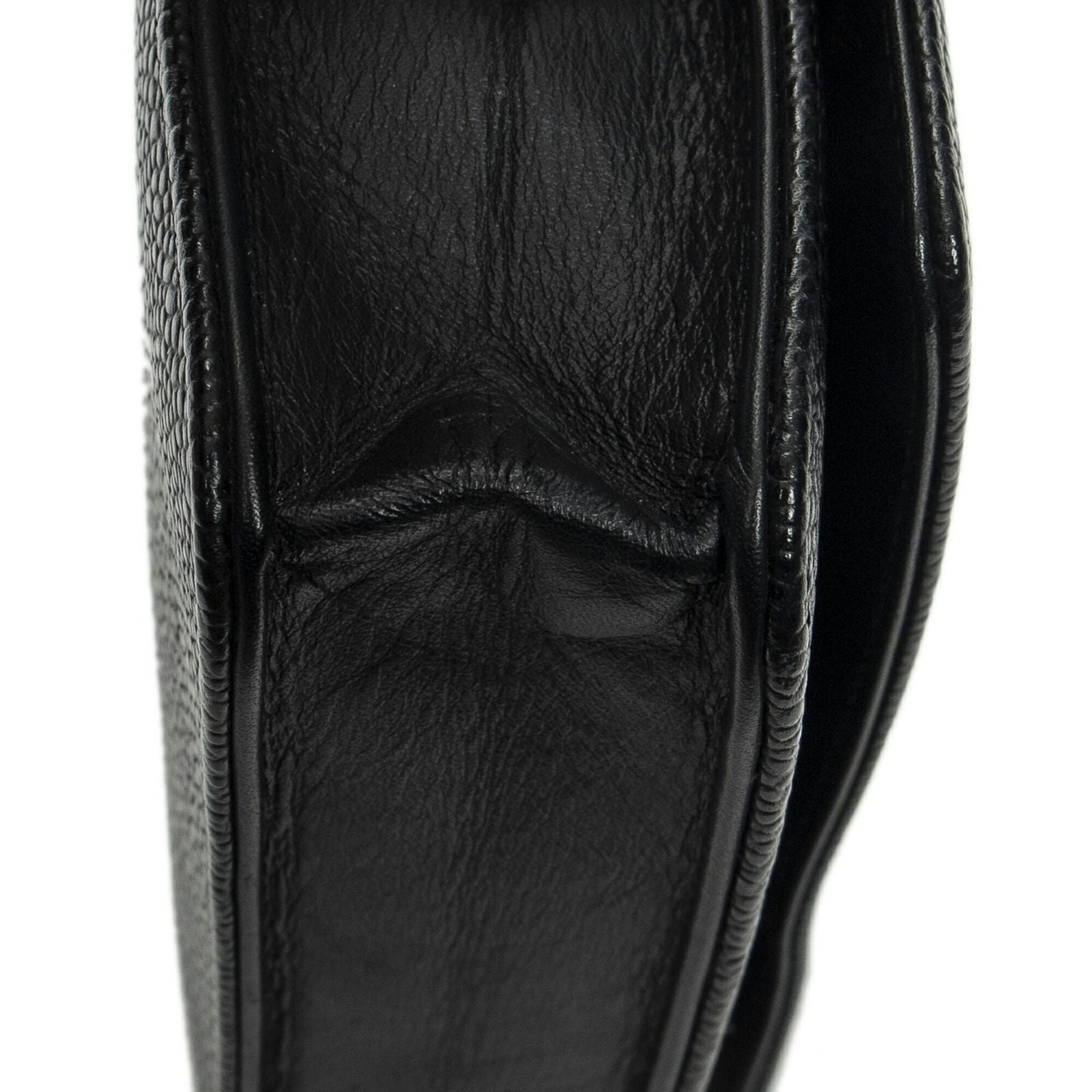 Chanel Classic Chain Wallet Black Quilted Caviar Leather — view 7