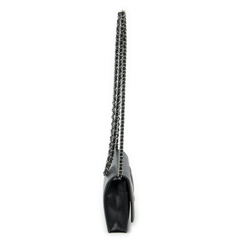 Chanel Classic Chain Wallet Black Quilted Caviar Leather — view 4