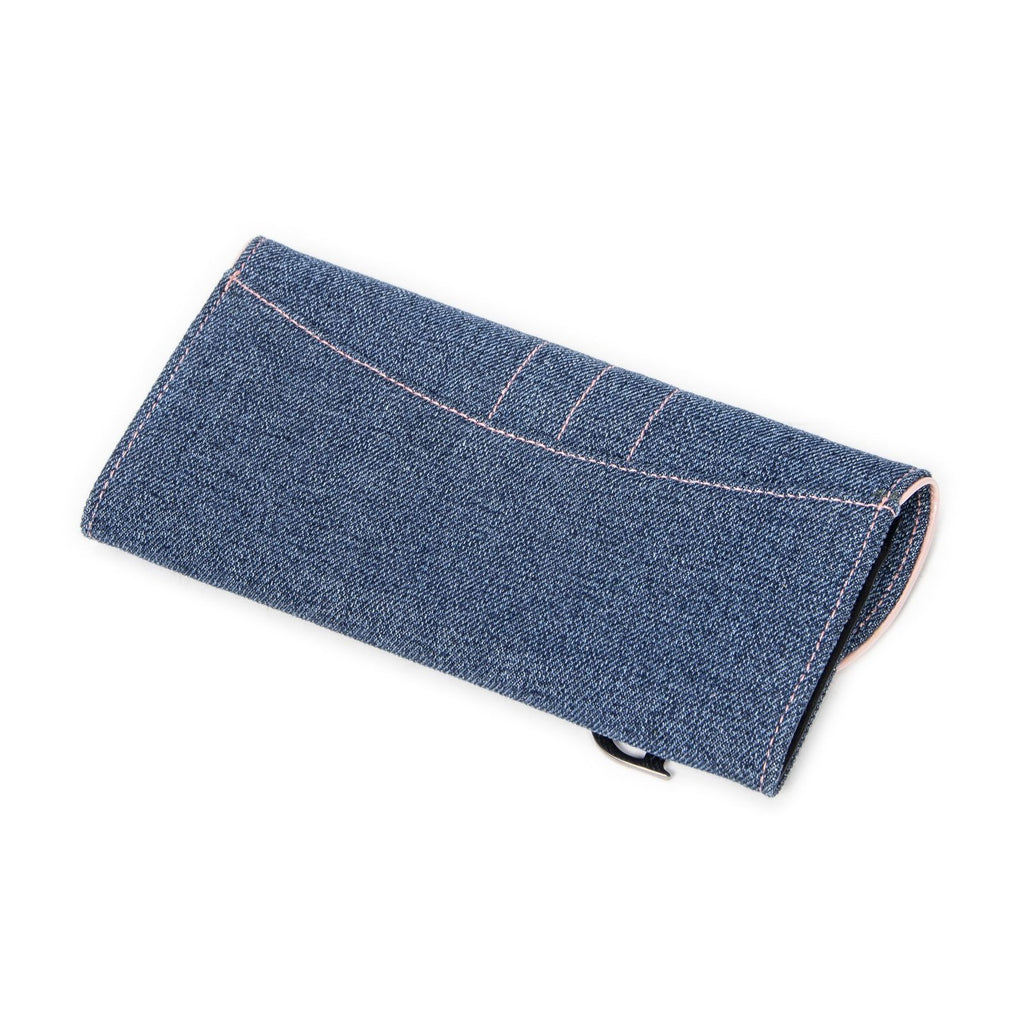 Dior Long Saddle Wallet Blue Denim Canvas — view 9