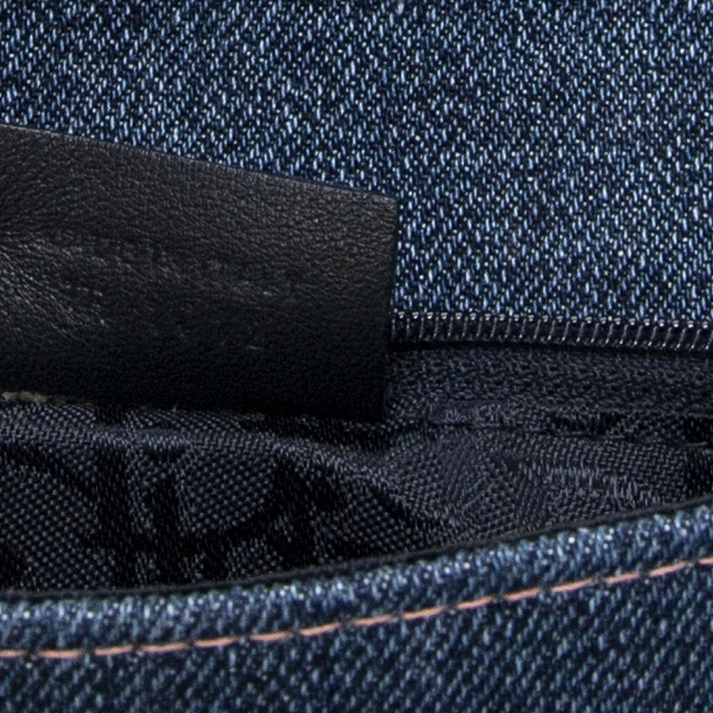 Dior Long Saddle Wallet Blue Denim Canvas — view 7