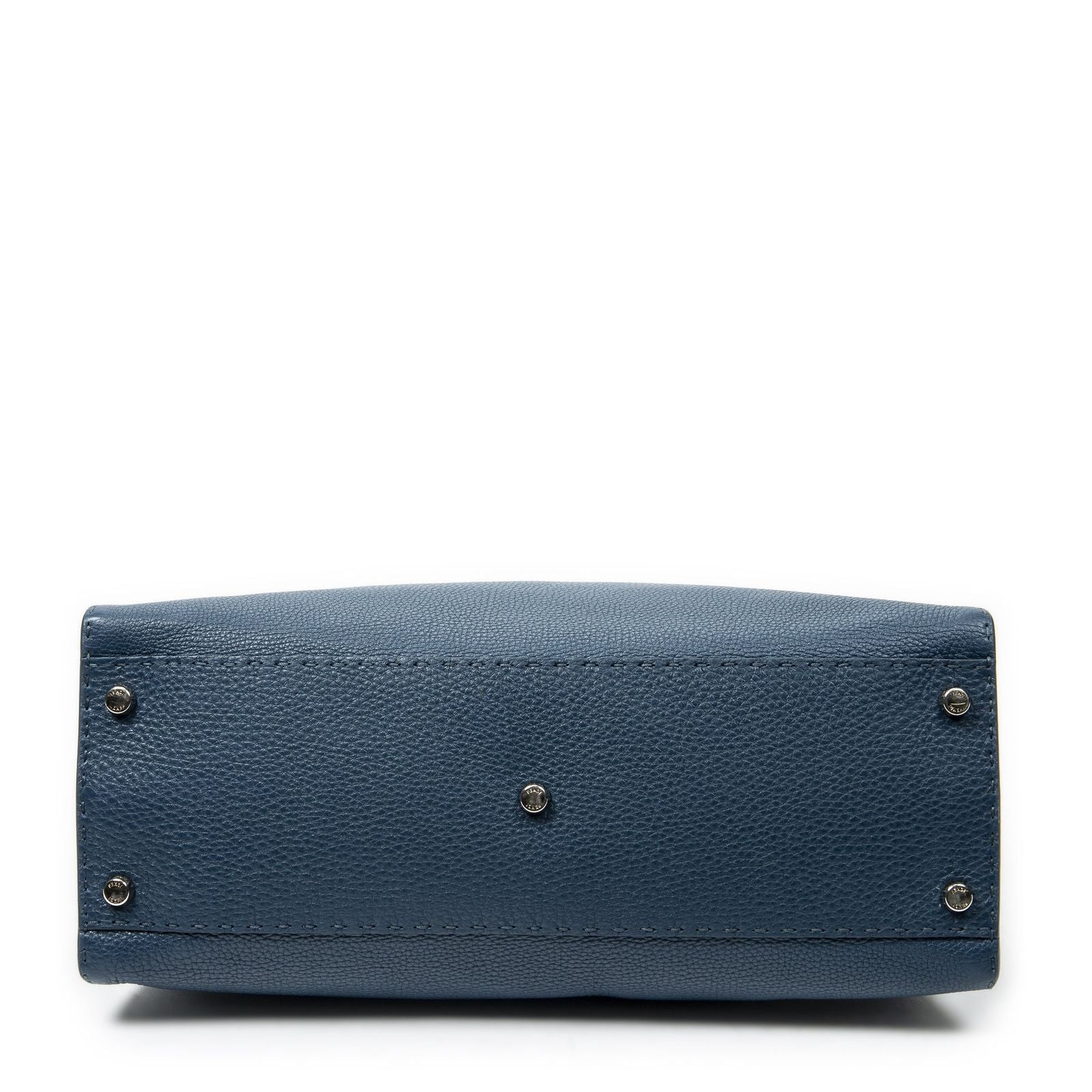Fendi Large Selleria Peekaboo Blue Leather Messenger — view 6