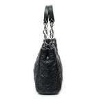 Dior Midi Amsoft Shopping Tote Black Cannage Calfskin Leather — view 3