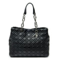 Dior Midi Amsoft Shopping Tote Black Cannage Calfskin Leather
