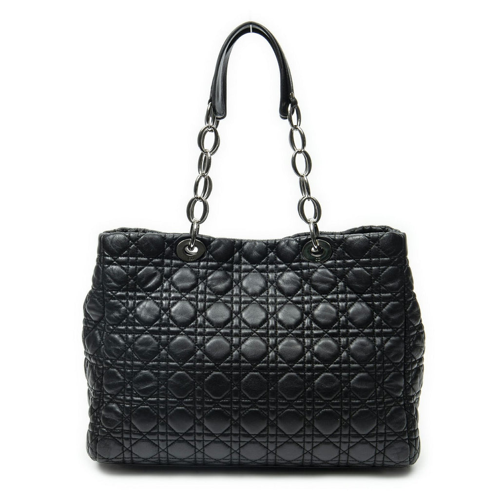 Dior Midi Amsoft Shopping Tote Black Cannage Calfskin Leather — view 5