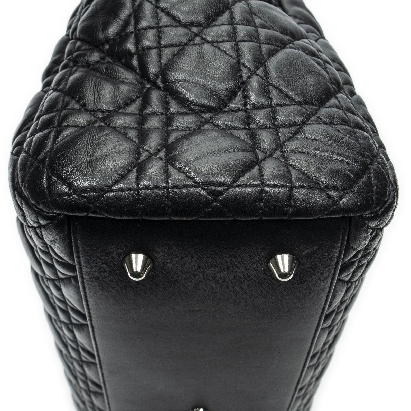Dior Midi Amsoft Shopping Tote Black Cannage Calfskin Leather — view 8