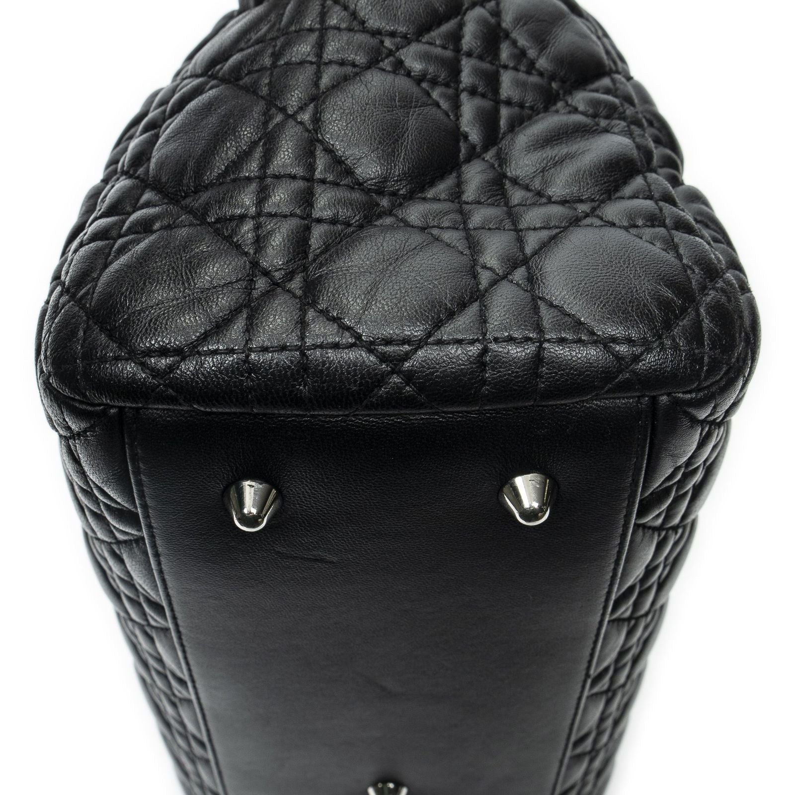 Dior Midi Amsoft Shopping Tote Black Cannage Calfskin Leather — view 7